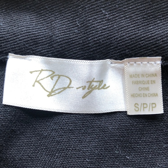 Black Denim Button-front Skirt - Picture 6 of 6